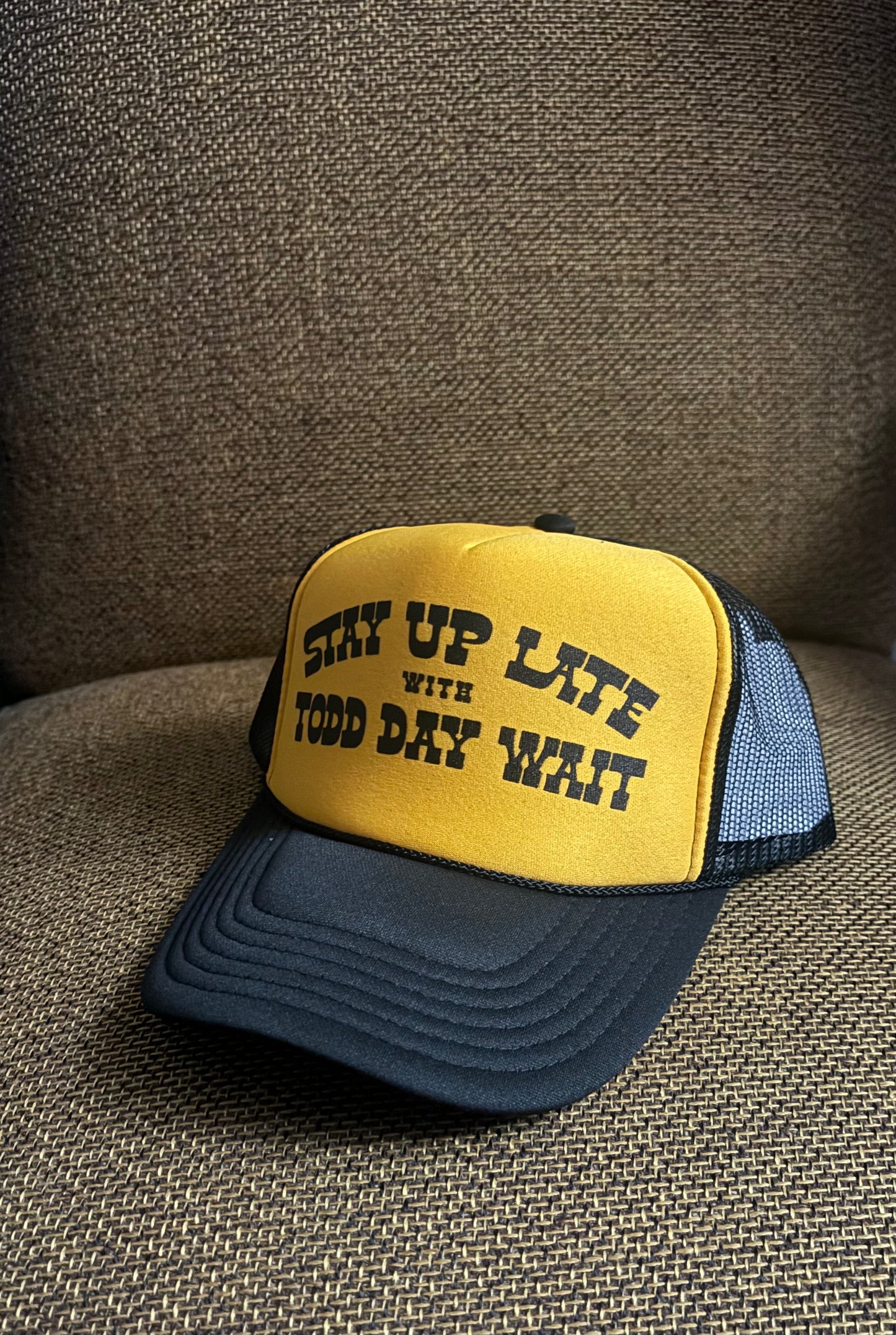 Yellow Hat w/ Black Brim